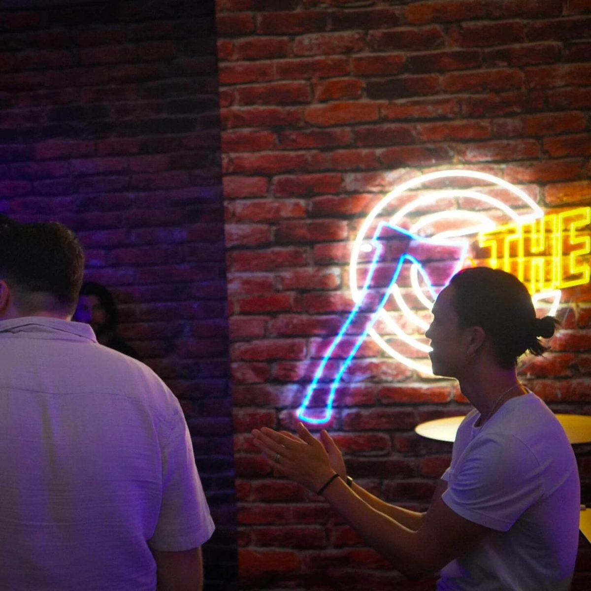 Amiable team axe throwing